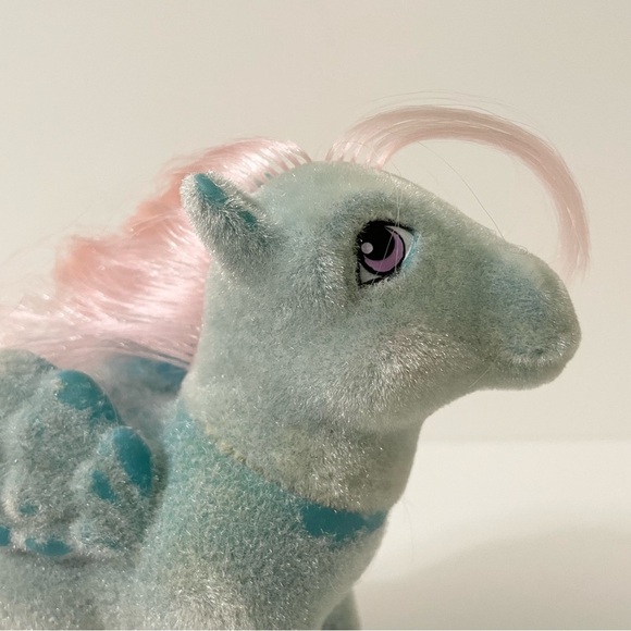 Vintage My Little Pony Flocked Wind Whistler Pegasus G1 Hasbro - Picture 7 of 13